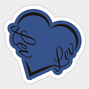 Lev Heart Sticker